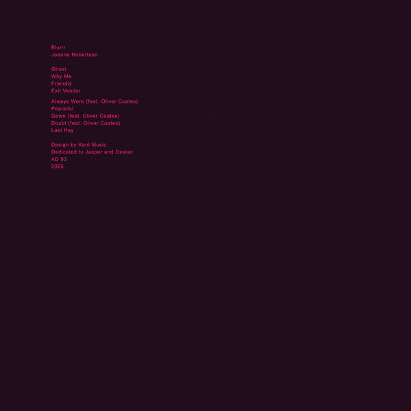 Joanne Robertson // Blurrr LP – Tobira Records