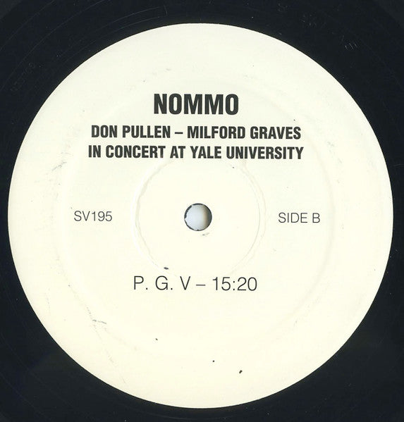 米LP Milford Graves, Don Pullen Nommo SV195  /00260 Milford Graves And Don Pullen - Nommo on Vinyl LP | Rough