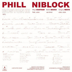 Phill Niblock // Boston III/Tenor/Index LP