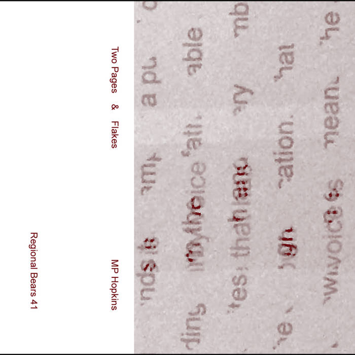 MP Hopkins // Two Pages & Flakes TAPE