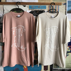 Tobira Records Oversized Silhouette T-Shirt (XL) - Kanji Logo Print