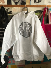 Stones Throw Logo HOODIE - WHITE - XL
