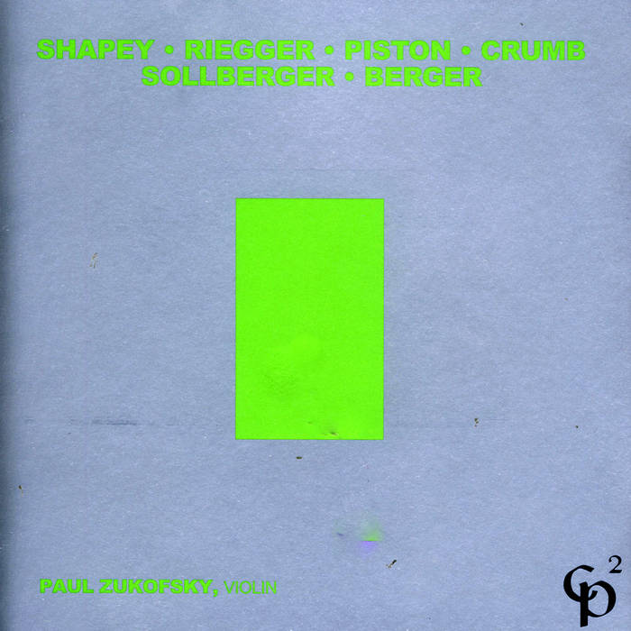 Shapey • Riegger • Piston • Crumb • Sollberger • Berger // ST