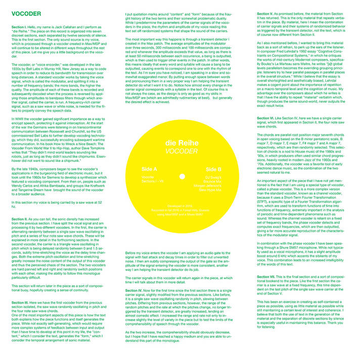 die Reihe // Vocoder 12"