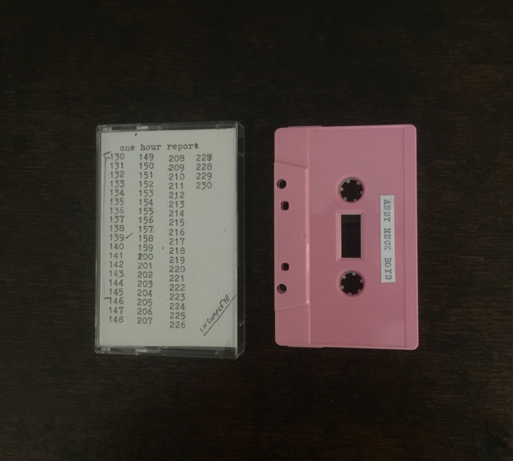Andy Heck Boyd // One Hour Report (incomplete) TAPE
