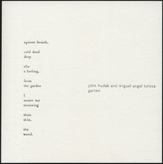 John Hudak and Miguel Angel Tolosa // Garten CD