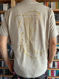 Tobira Records T-Shirt - Center Chest Logo w/ Kanji Print Reverse - MILKY GRAY