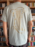 Tobira Records T-Shirt - Center Chest Logo w/ Kanji Print Reverse - OCEAN BLUE