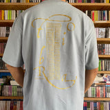 Tobira Records T-Shirt - Center Chest Logo w/ Kanji Print Reverse - BLUE