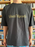 Tobira Records Oversized Silhouette T-Shirt - Smokey Black - Center Chest / Kanji Logo - L, XL, XXL