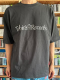 Tobira Records Oversized Silhouette T-Shirt - Smokey Black - Center Chest / Kanji Logo - L, XL, XXL