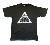 Robert Turman & Aaron Dilloway 'Blizzard' T-SHIRT - BLACK W/ SILVER PRINT - L