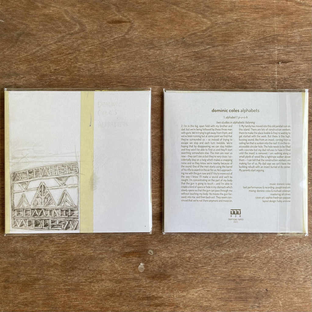 Dominic Coles // Alphabets CD – Tobira Records