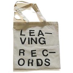 Leaving Records Logo TOTE - NATURAL CANVAS