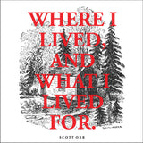 Scott Orr // Where I Lived, And What I Lived For CD