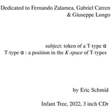 Eric Schmid // Dedicated to Fernando Zalamea, Gabriel Catren & Giuseppe Longo MINI CDr