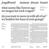 Jeugdbrand // Siamese Dream (Team) LP
