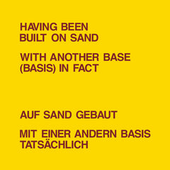 Dickie Landry & Lawrence Weiner // Having Been Built on Sand LP