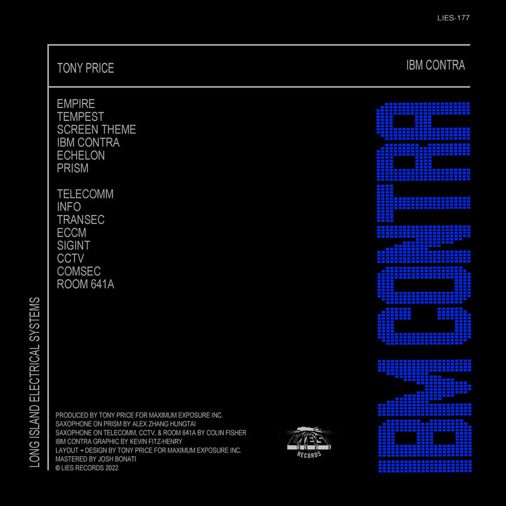 Tony Price // IBM CONTRA LP – Tobira Records